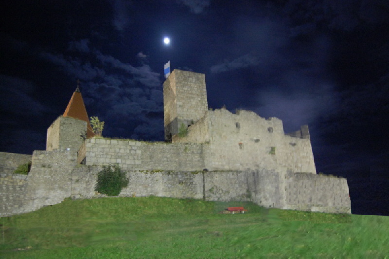 Burg bei Nacht